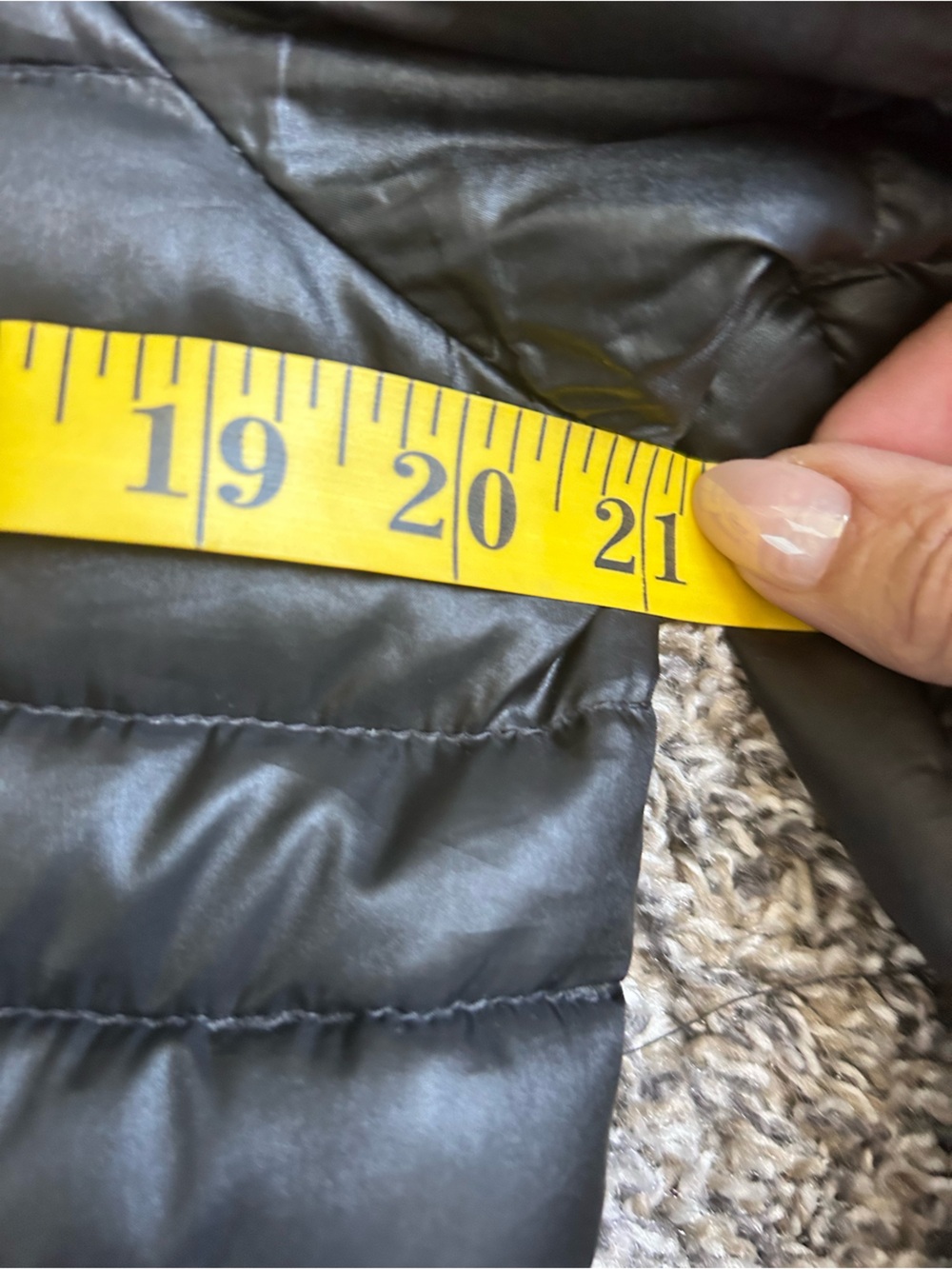 a.n.a Packable Premium Down Black Long Jacket size Large - Picture 8 of 10